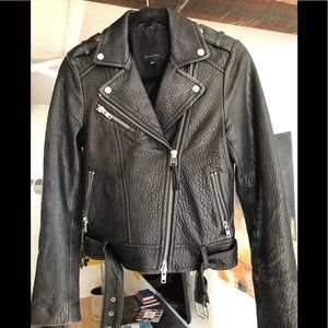 Aritzia Mackage Rumer Pebbled Leather Jacket